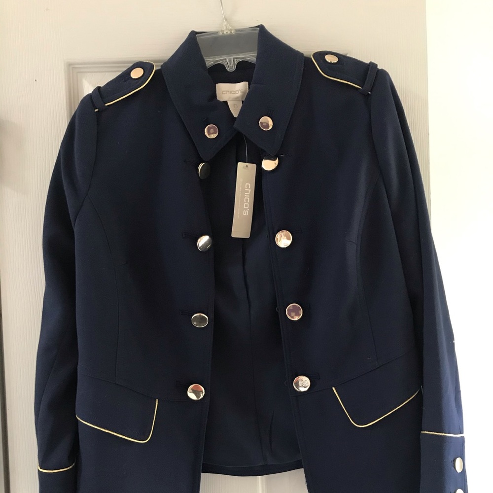 Navy Chico’s blazer size 0